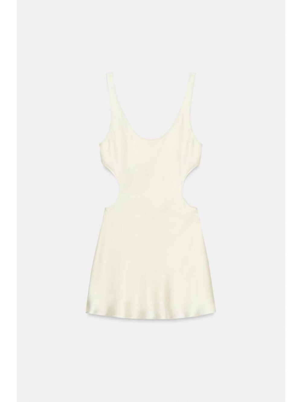 ZARA SATIN EFFECT CUT OUT SHORT DRESS 7808/341/251